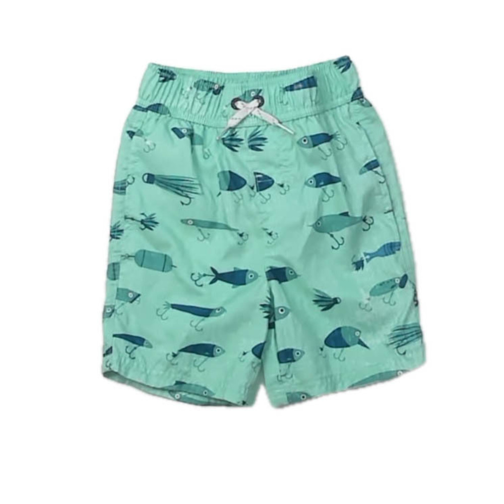 Ocean Coast Boys Green Fish Trunks size: 5T